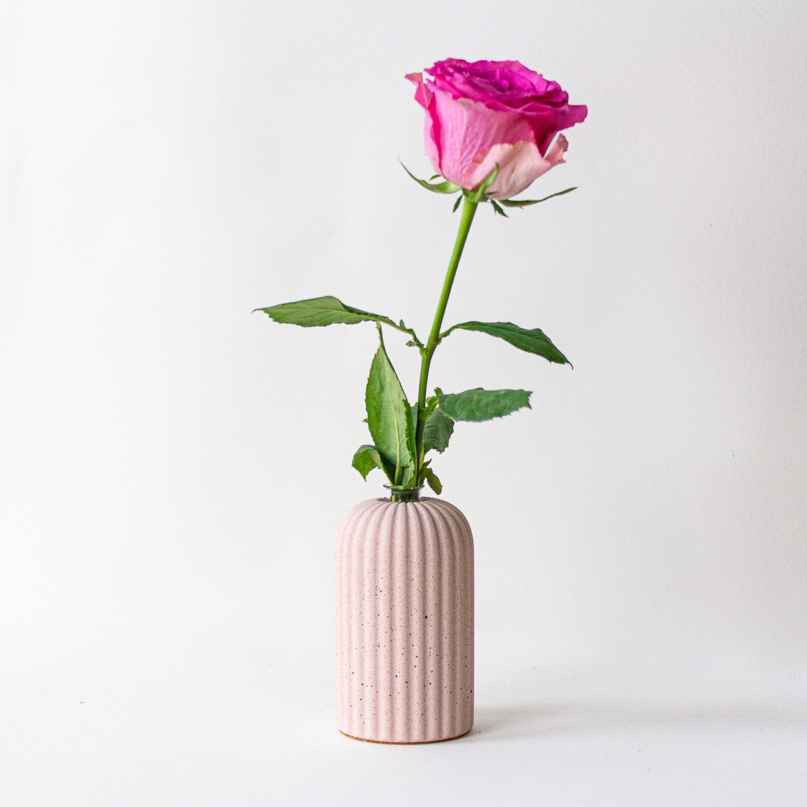 Ribbed Candle Holder/Bud Vase, Large