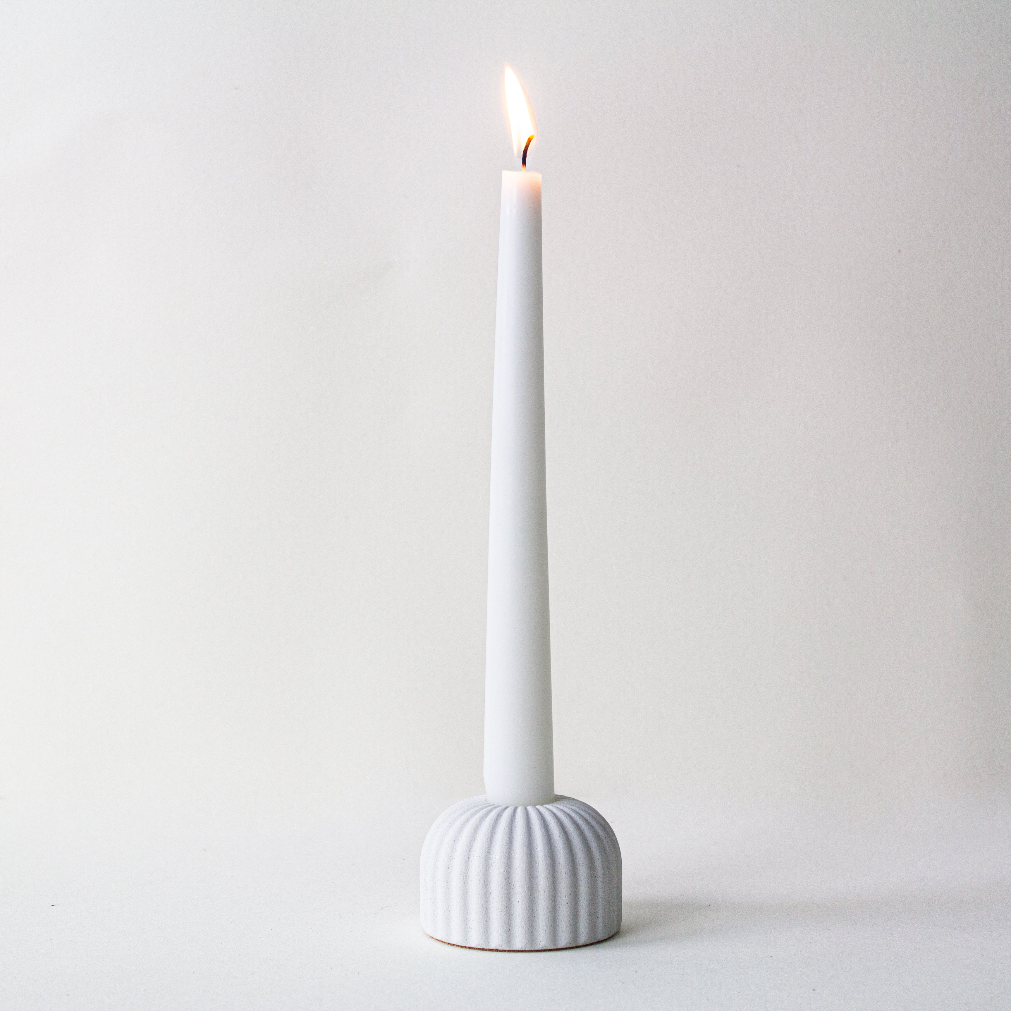 Ribbed Candle Holder, Small