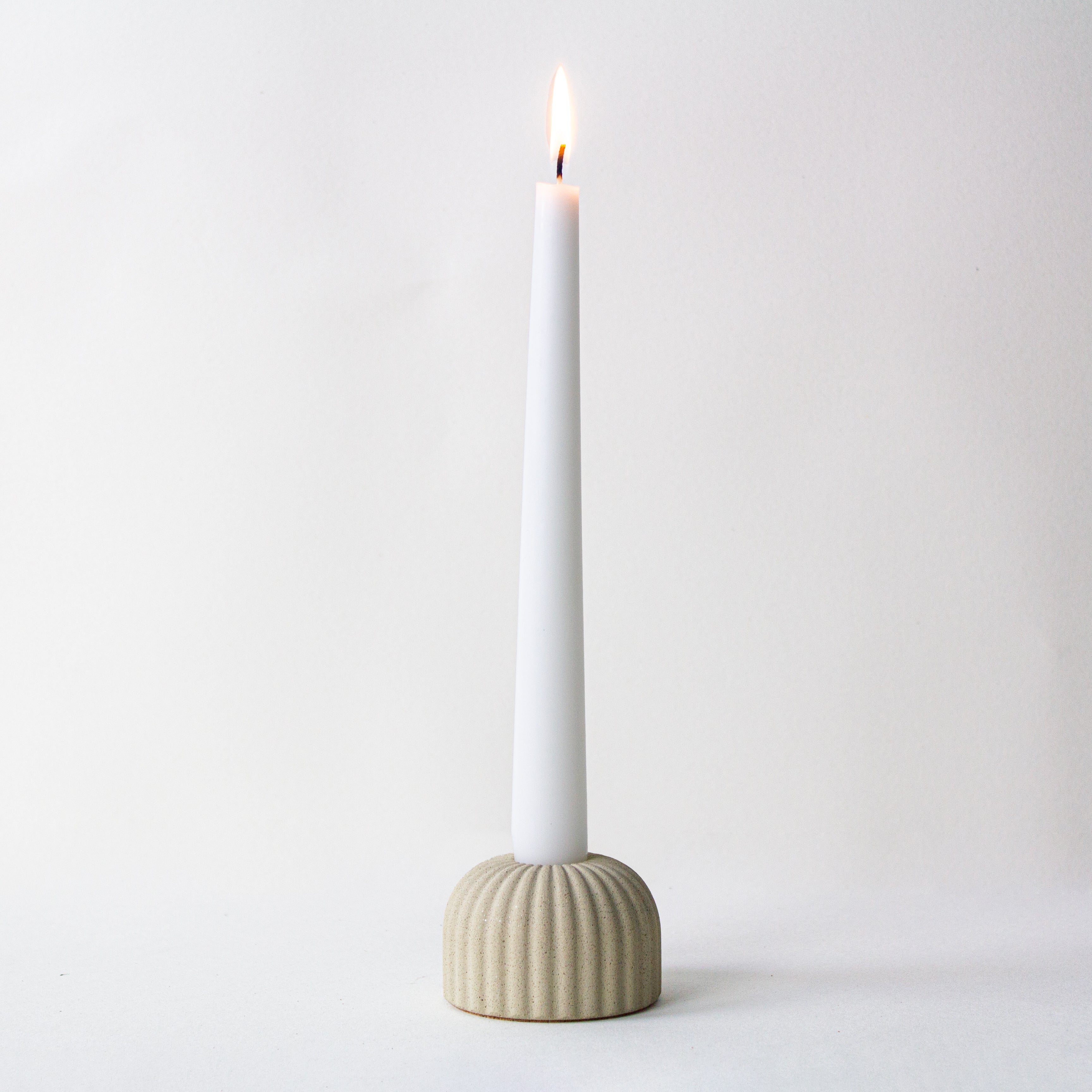 Ribbed Candle Holder, Small