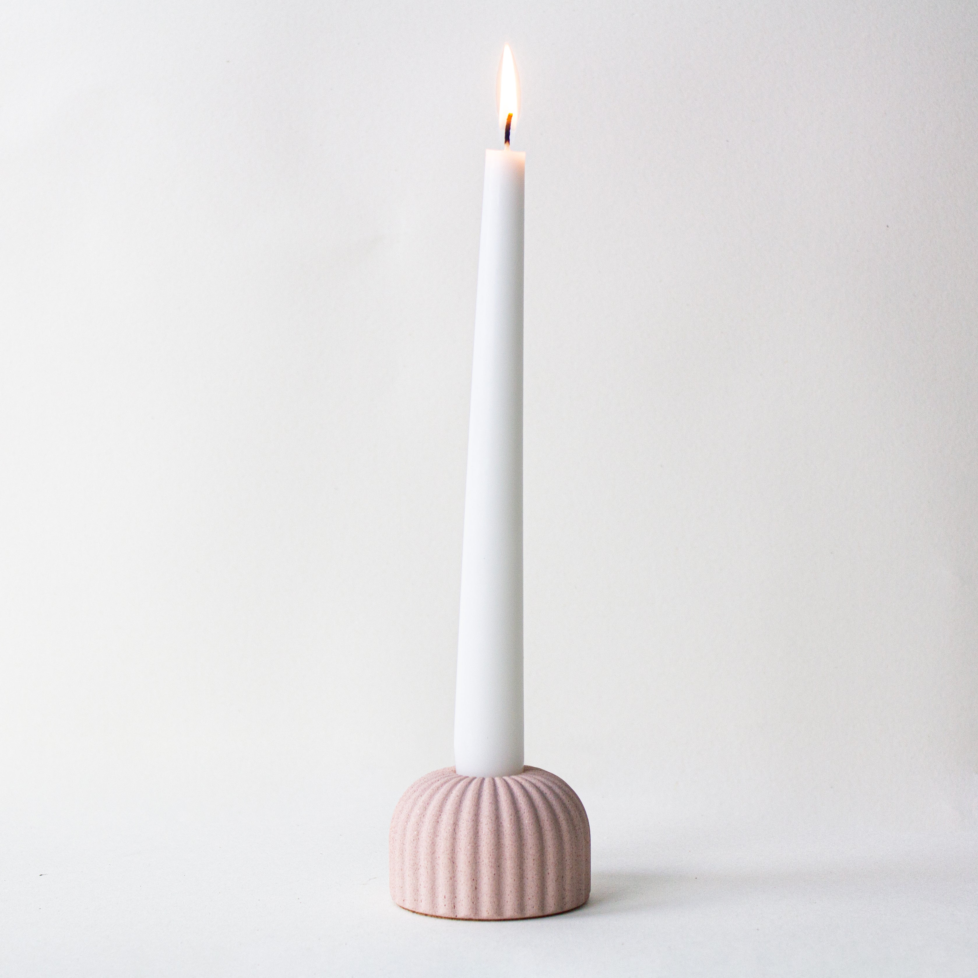 Ribbed Candle Holder, Small