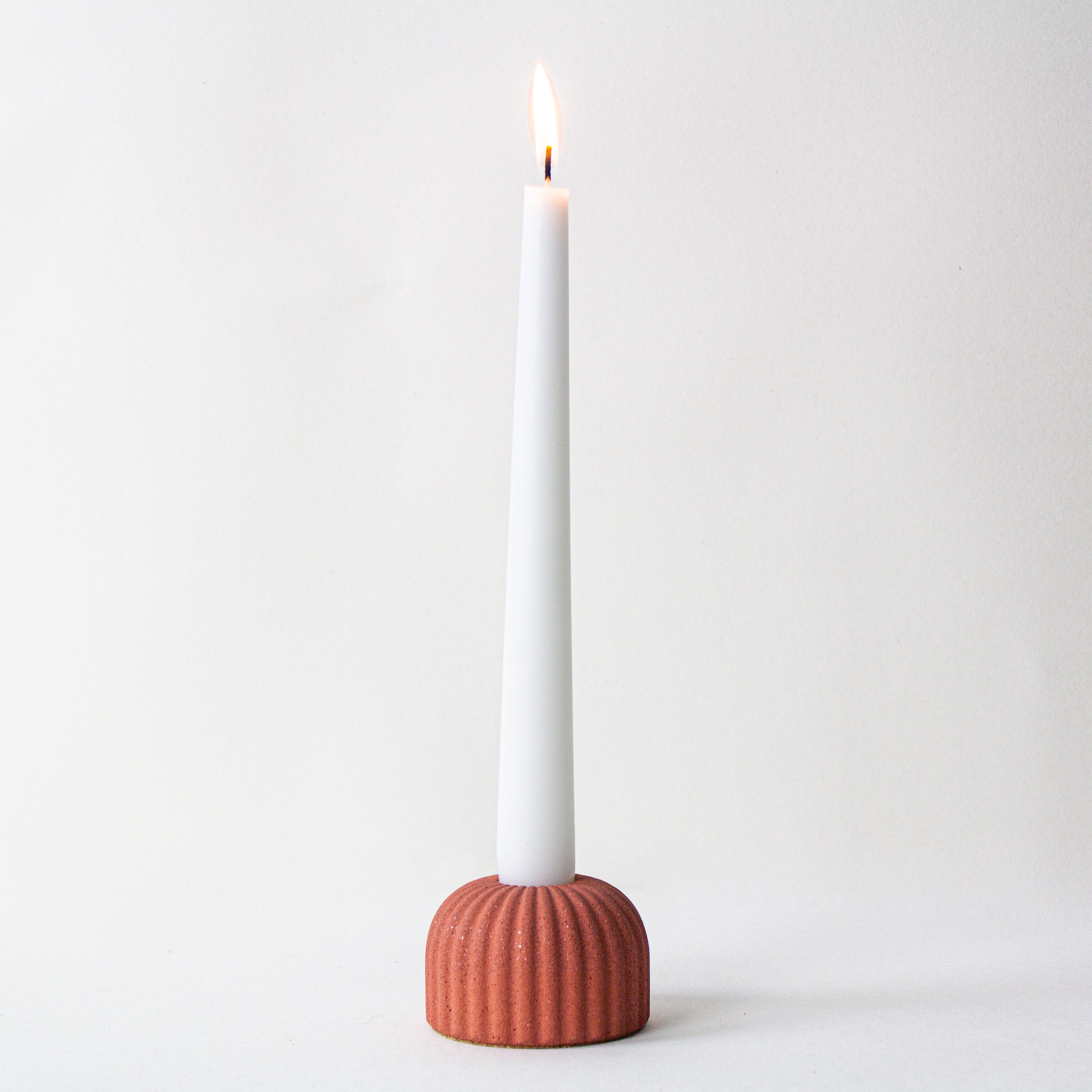 Ribbed Candle Holder, Small