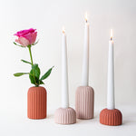 Ribbed Candle Holder, Small