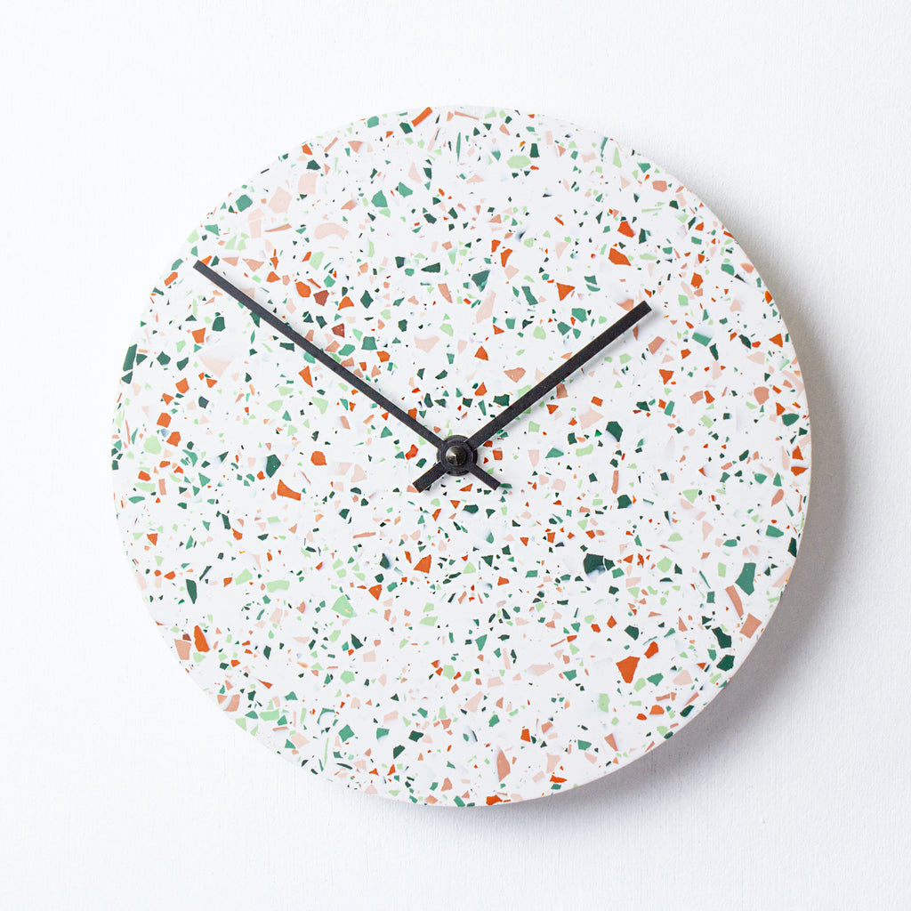 One Of A Kind Clock, Harvest Terrazzo